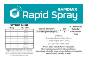 RapidMix Setting Guide