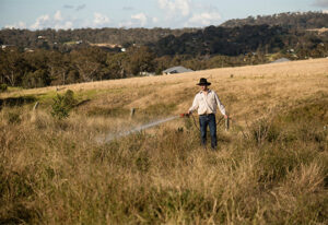 man spraying