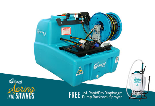 250L Marshal-Q UTV Compact Sprayer | Poly Hose Reel