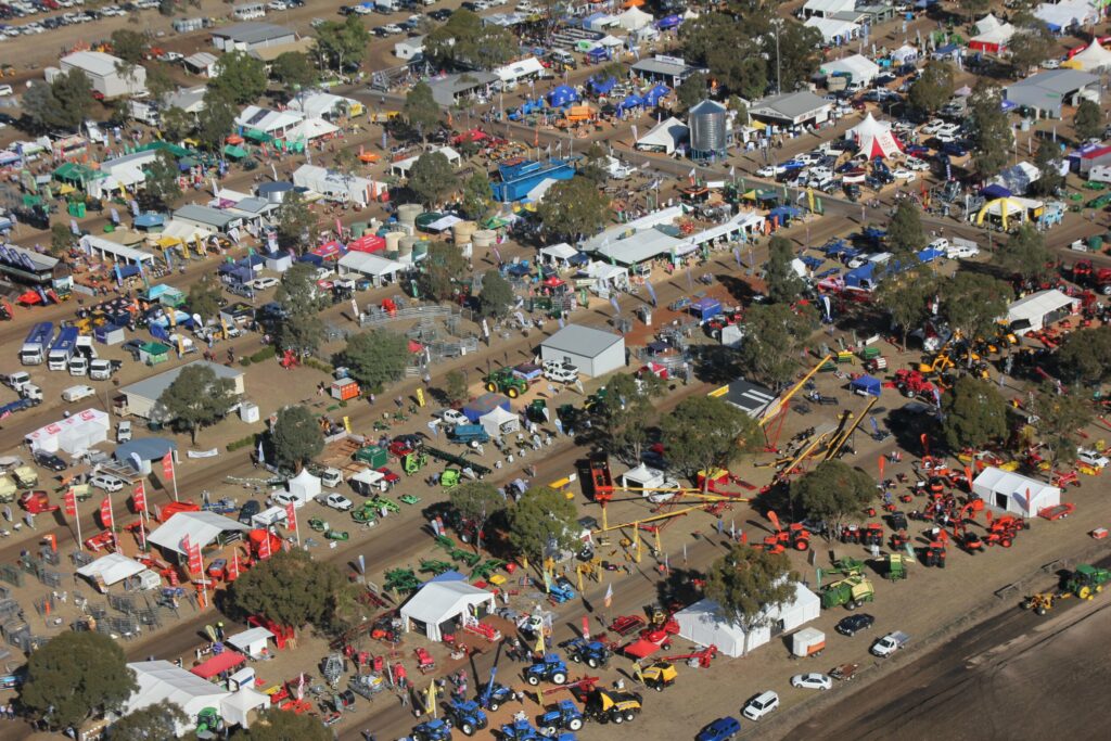 farm fest aerial photo