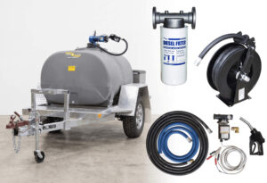 1000L Diesel Fuel Trailer with spring rewind reel, cartridge filter
